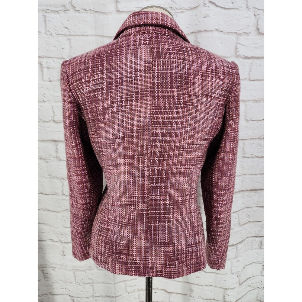 Jaclyn Smith Pink Tweed Blazer Office Preppy Jacket Elle Woods Professional 10 - Picture 2 of 8